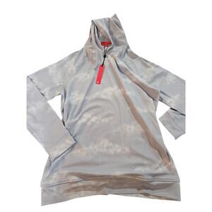 Redvanly Lamarack Hoodie Cloud Print Gray White Size Medium